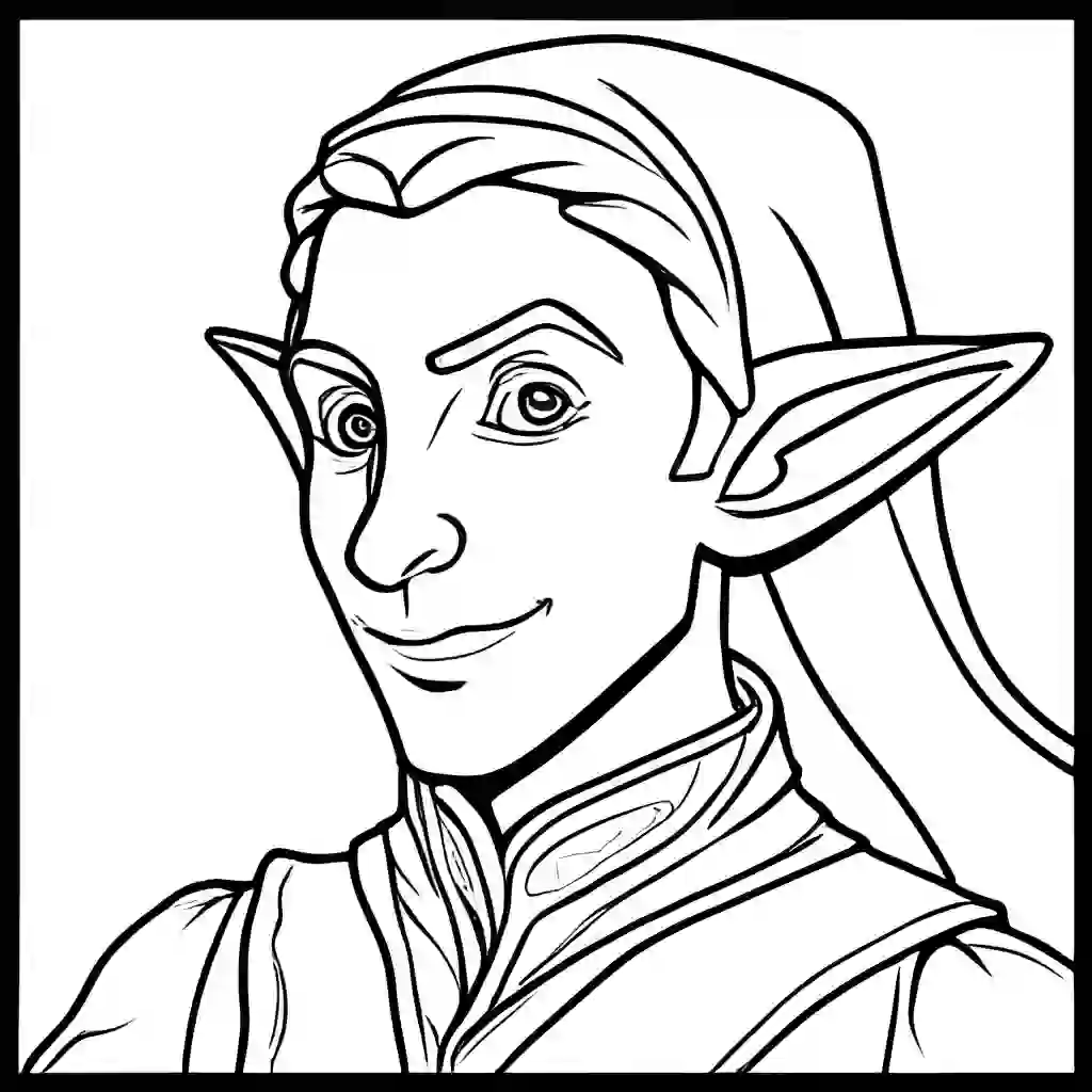 Elves coloring pages